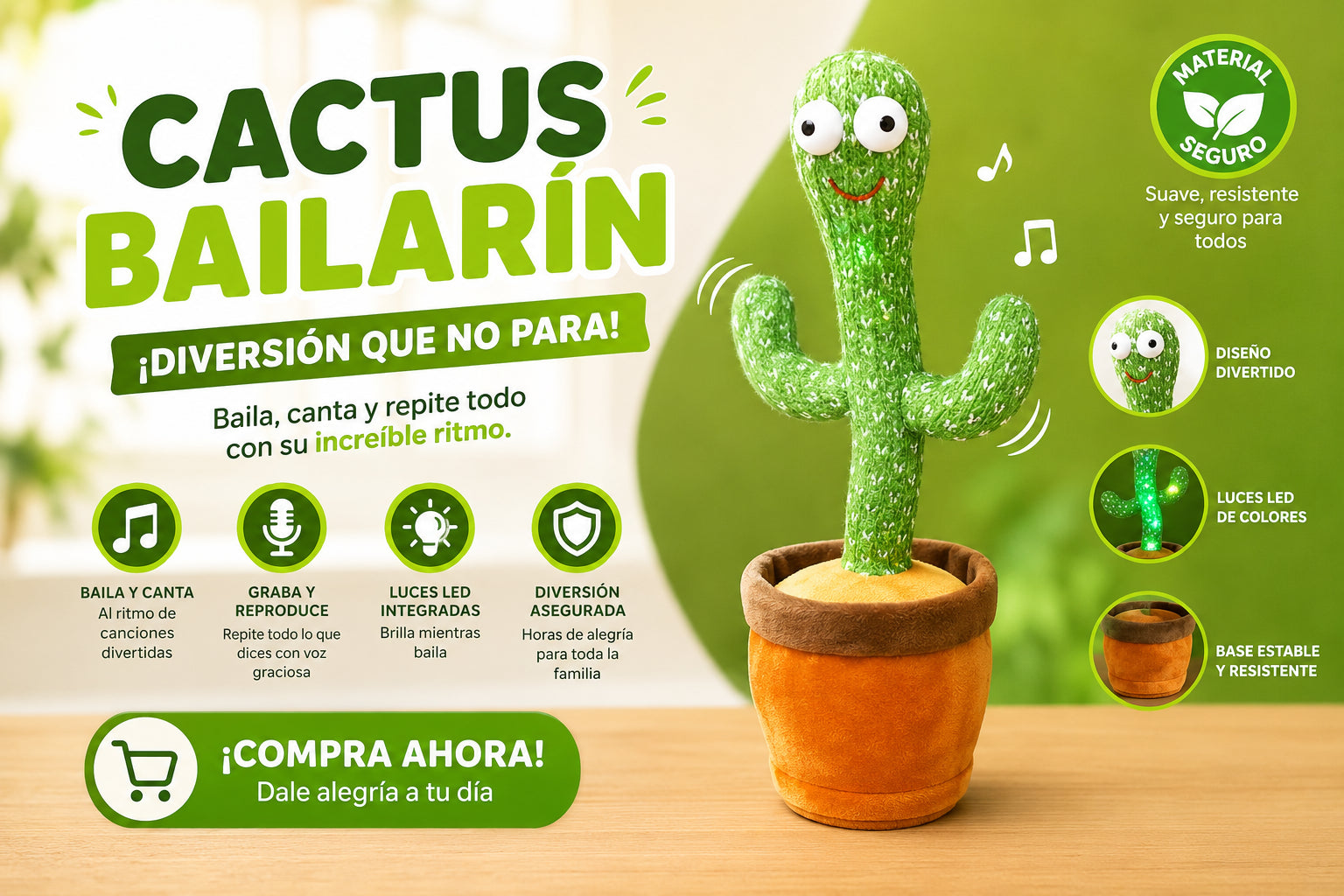 IMITA LOS SONIDOS DE TU BEBÉ + CACTUS BAILARÍN + ENVÍO GRATIS