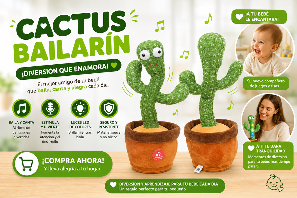 IMITA LOS SONIDOS DE TU BEBÉ + CACTUS BAILARÍN + ENVÍO GRATIS